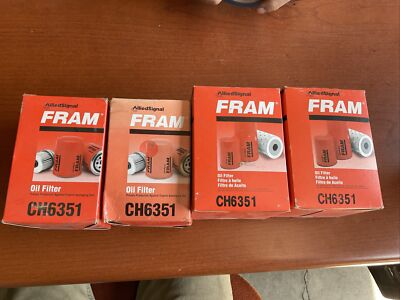 Fram Oil Filter, AlliedSignal, CH6351, Pack Of 4, New In Box, Free Shipping