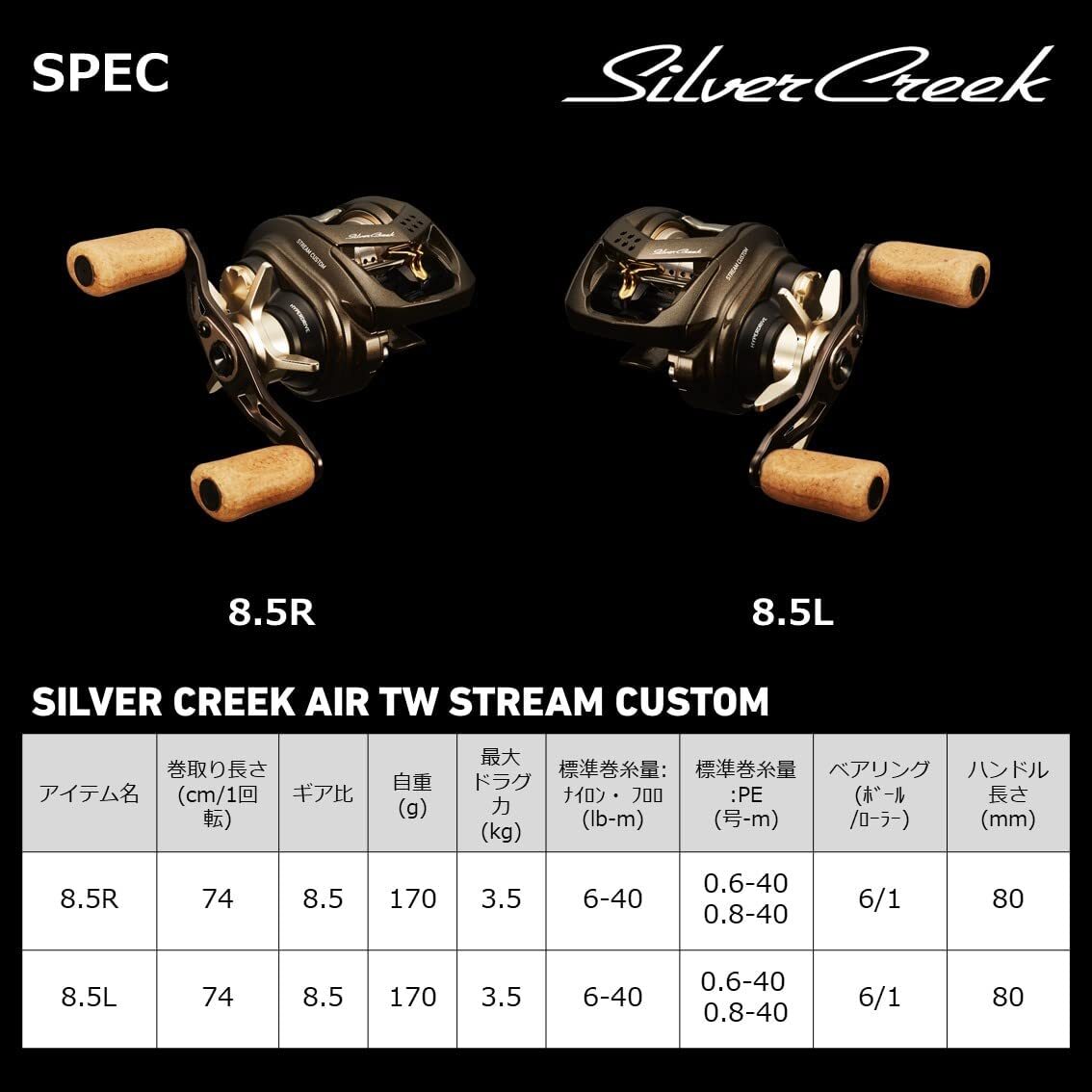 Daiwa 22 Silver Creek Air TW Stream Custom 8.5R (Right) Casting