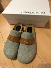JW Anderson Men's Felt Loafer Slides Shoe Light Pastel Size 42