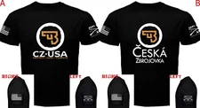 NEW CZ USA Ceska Zbrojovka Firearms Guns Logo T-Shirt Sleeves print