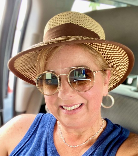 Women's Sun Straw Hat Brown Trim And 