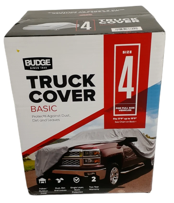 Budge Lite Truck Cover Size 4 Basic Indoor Outdoor Protection for