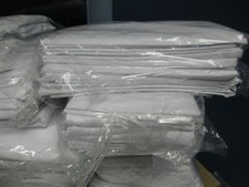 1 NEW WHITE HOTEL FLAT SHEET QUEEN SIZE 90X110 T180 WHITE RICH IN COTTON