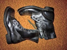 Black Lace-Up Round Toe Combat Boots Men's Size 6.5  Never worn