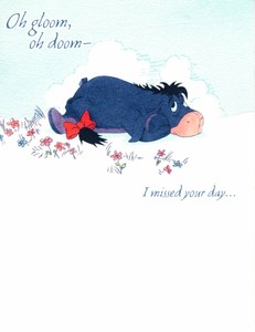 Happy Late Birthday Belated Eeyore Donkey Missed Your Day Hallmark