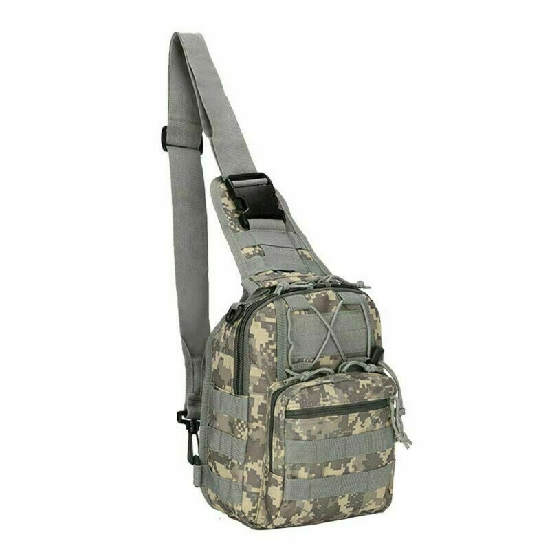 Tactical Molle Sling Bag - Outdoor Hiking Chest Shoulder Pack, 5L Capacity, Multiple Camouflage Colors