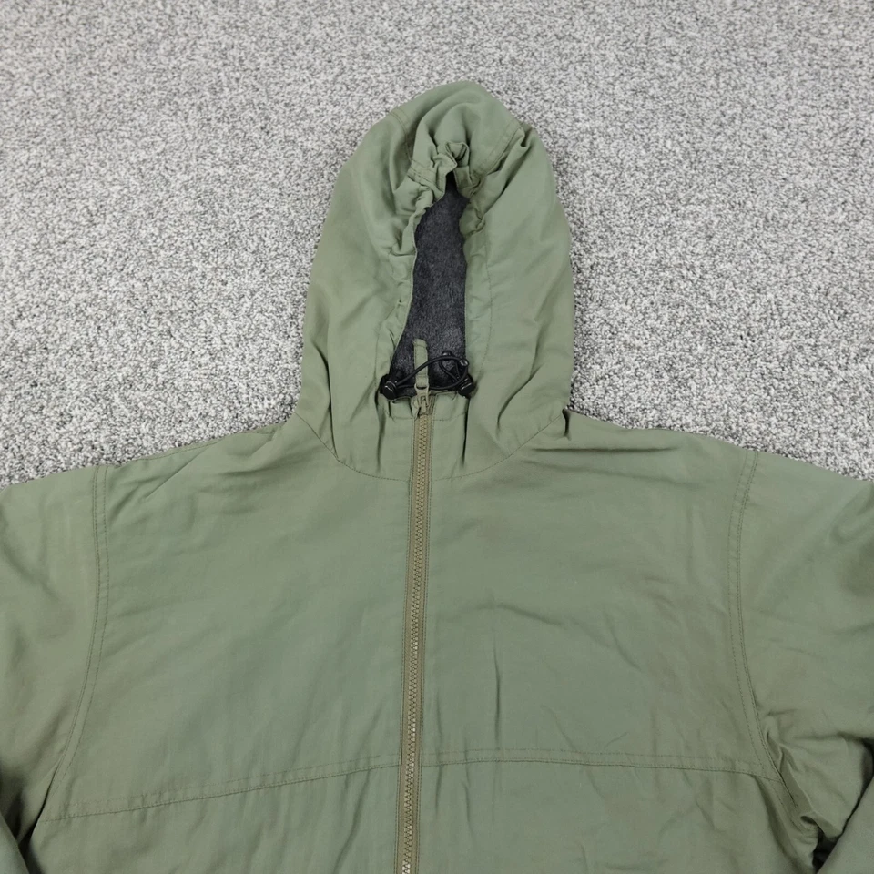 Duluth Jacket Mens M Green Fleece Lined Zip Windbreaker Bomber Coat Utility Work - Image 3 of 4