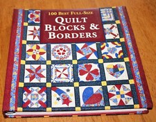 Publications International: 100 BEST FULL-SIZE QUILT BLOCKS  BORDERS - VGUC