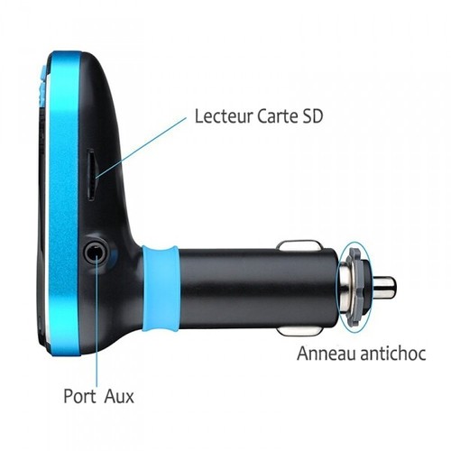 Kit Hände Frei Bluetooth Auto Blau für Samsung Galaxy A8 - Bild 3 von 5