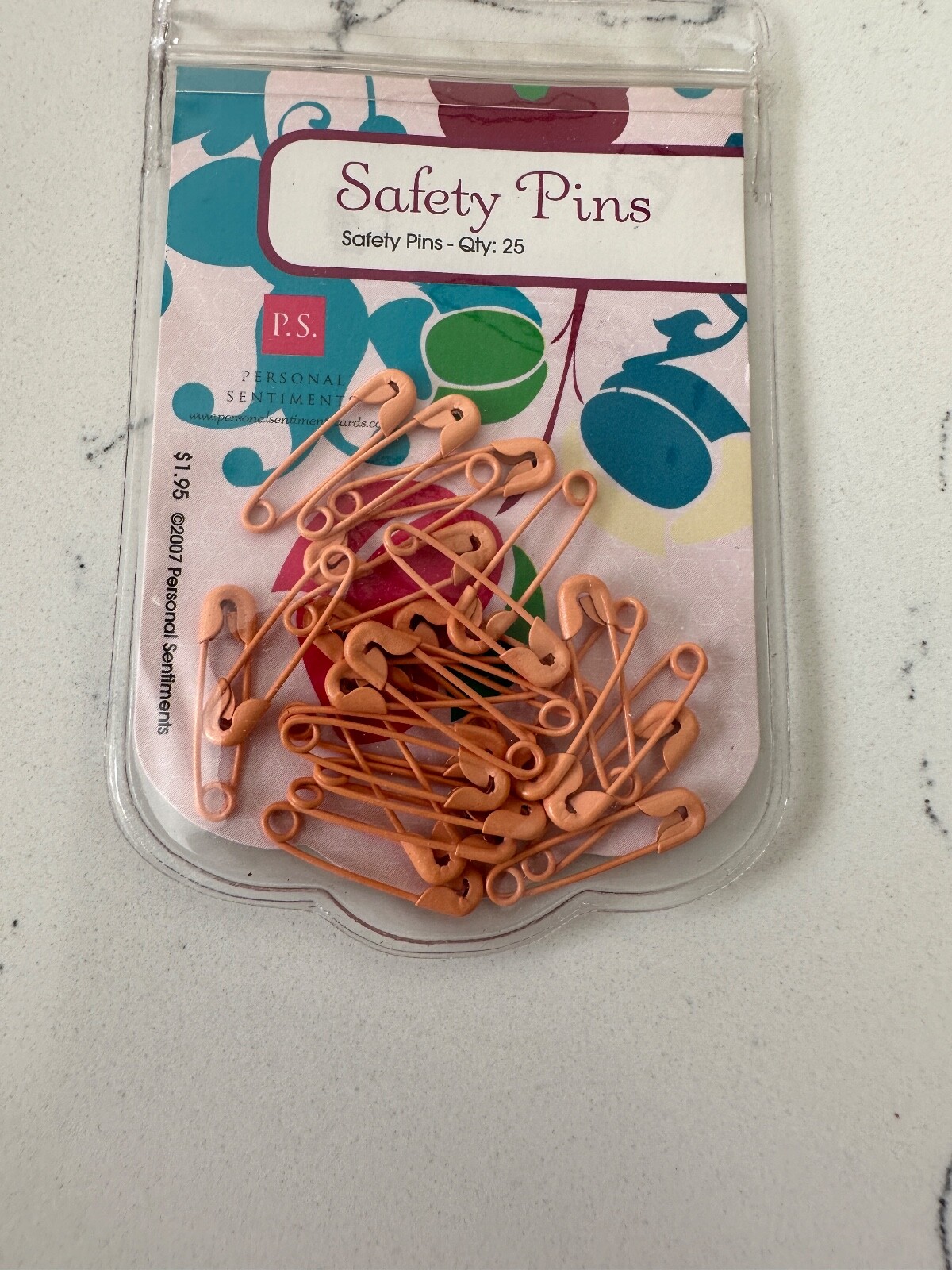 P.S. Personal Sentiments Safety Pins 25 Per Pk Crafts Art Scrapbooking ...