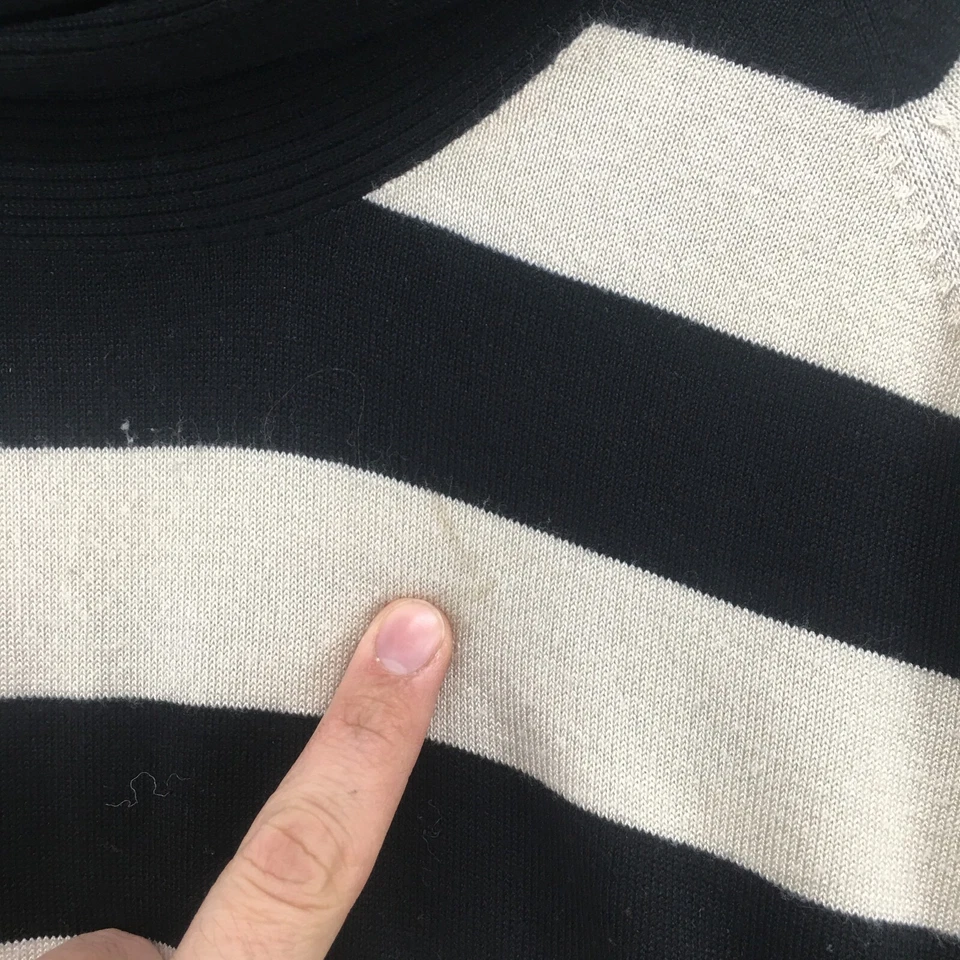 Suéter OneA Cuello Capucha Mujer L Multicolor Rayas Manga Larga Pullover Tejido Foto 3 de 4