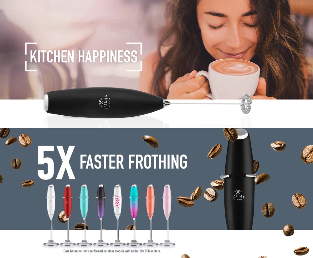 Milk Frother Handheld Foam Maker Whisk Drink Coffee Mixer Milk Mixer Mini Foamer