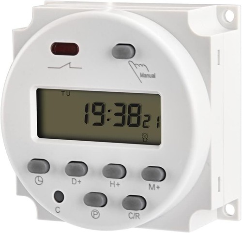 Digital LCD Power Weekly Programmable Timer Relay Switch CN101A DC12V 16Amp SPST - Picture 7 of 9