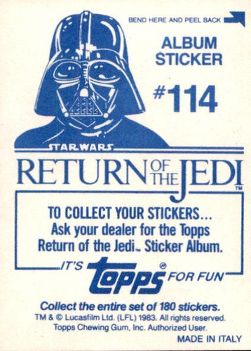 Star Wars ROTJ Trading Card Sticker Album Complete Your Set You Pick 1983 Topps - Bild 224 von 355