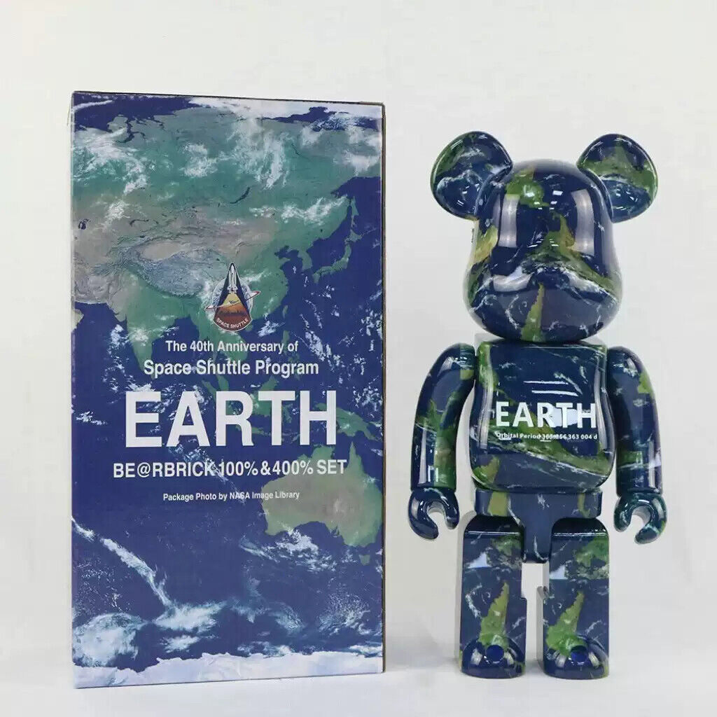 Bearbrick 400% Cosmic Series Earth Moon Mars Surface Bearbrick 400% Cosmic Series Earth Moon Mars Surface