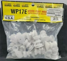 American Farm Works WP17E Wood Post Insulators with Nails 25 Pieces MADE in USA 