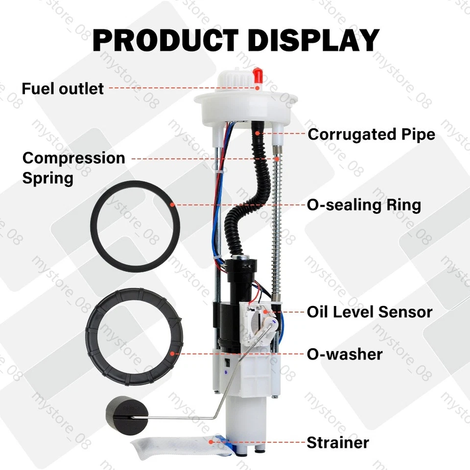 Fits Polaris Ranger 570 2014-2018 Fuel Pump Assembly 2014-18 2204945 2204852 - Image 2 of 4