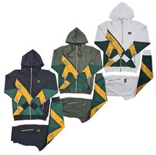 Time Is Money Jamaica Tracksuit Mens Slim Fit Hoodie  Joggers Set - Urban Wear