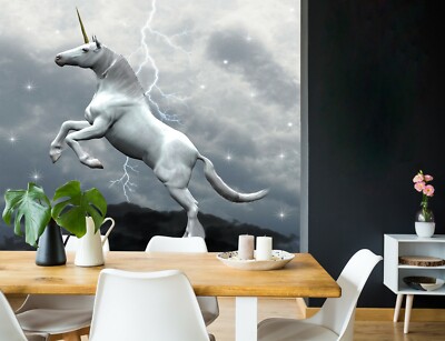 3D Unicorn Stars 4426NA Wallpaper Wall Mural Removable Self-adhesive Fay