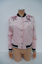 Victoria Secret Womens Shanghai Satin Bommer Jacket Size M Medium Pink Coat Vgc