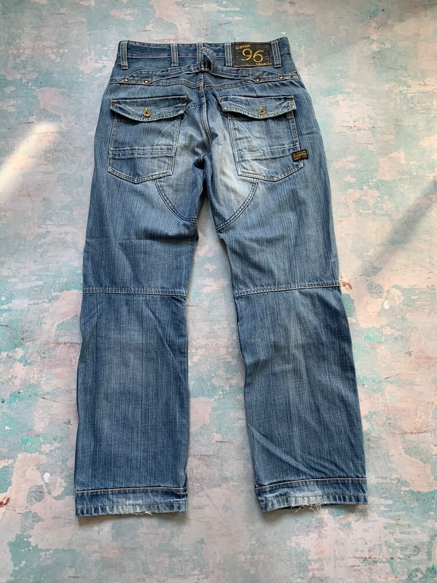 90s G-Star Elwood Denim 34×32 Balenciaga Mens G-Star Raw Elwood 1996/2006 Jeans Double Knee Denim