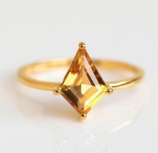 Fine Quality Yellow Topaz Ring, 925 Sterling Silver Ring, Solid Silver Ring