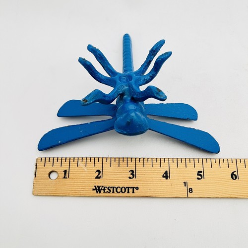Blaue Gusseisen Gartenkäfer LIBELLE Figuren Insekt Libellen 3 Stück - Bild 12 von 12
