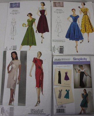 Lot 4 Uncut Sewing Patterns Vintage 1950 Dresses Size 6 - 14 Vogue  Simplicity | eBay