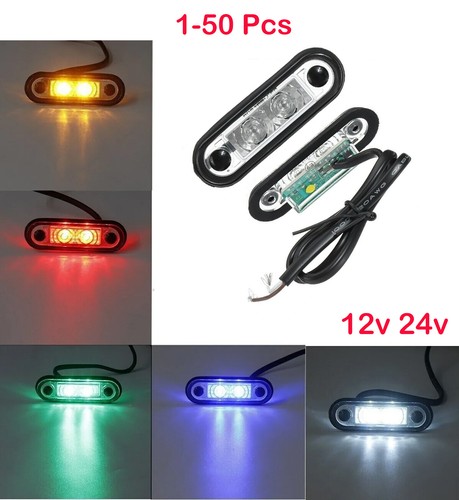 12V/24V KELSA BAR FLUSH FIT LED MARKER LIGHTS LAMPS WHITE/AMBER/RED/BLUE/GREEN - Picture 2 of 23