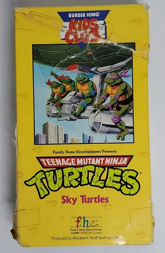 Teenage Mutant Ninja Turtles Sky Turtles VHS VCR Tape Burger King Promo 1990 V5 - Picture 8 of 8