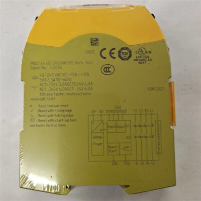 Safety Relay Module 750134 For PILZ PNOZ s4 48-240VACDC 3 n/o 1 n/c