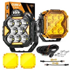 Auxbeam 112w 4 Led Spot Pod Offroad Driving Lightsdrl Turn Signal Ditch Lights