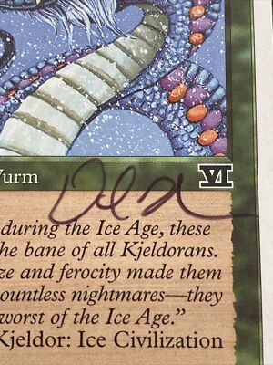 Scaled Wurm Signed By Daniel Gelon MTG 6th Edition Core Set Common