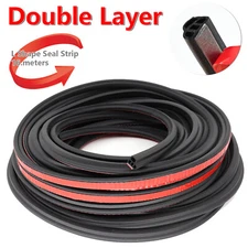 52Ft Car Door Seal Strip Hollow Hood B C Column Insulation Weatherstrip Rubber