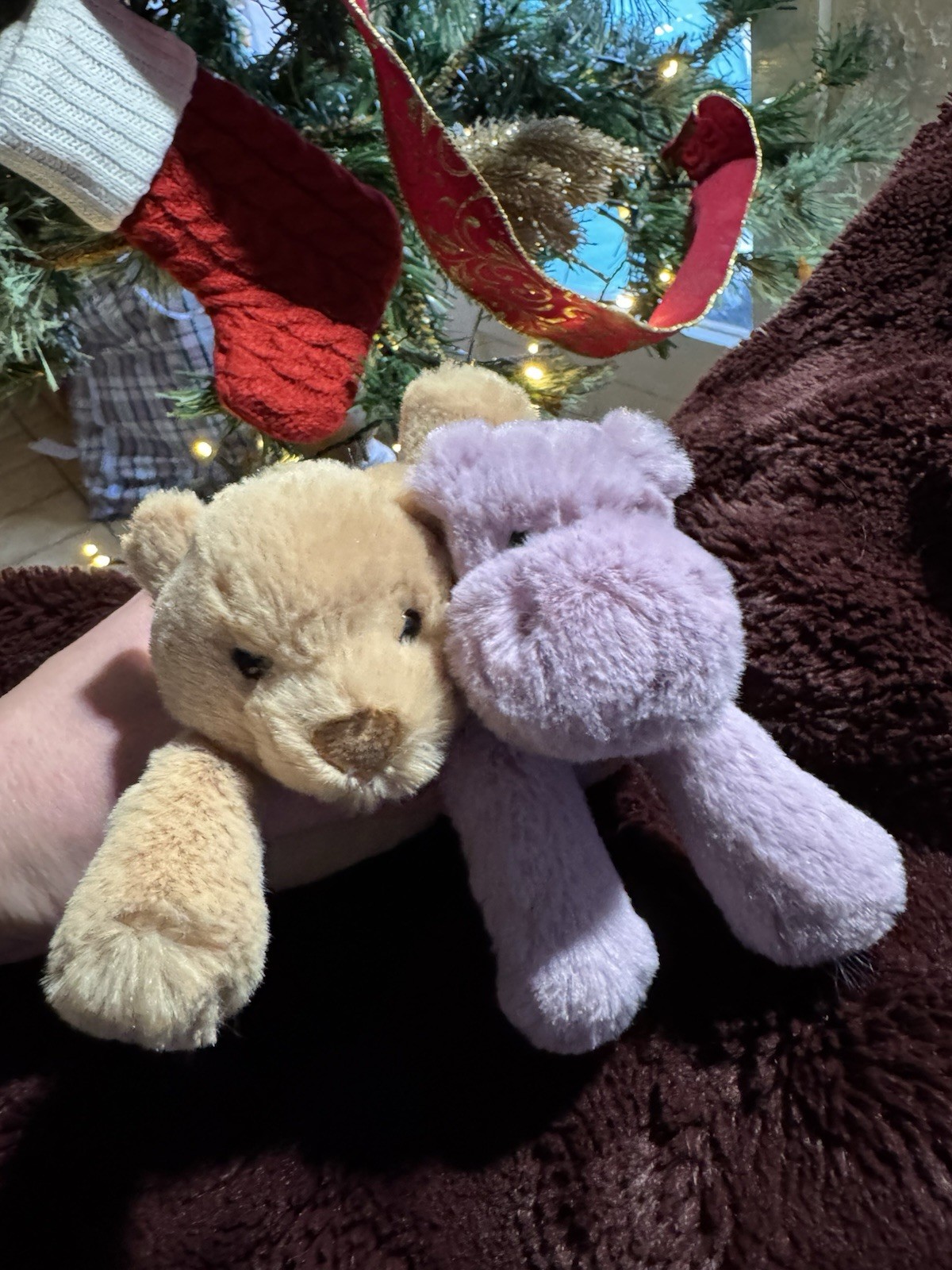 Jellycat Tiny Smudge Hippo & Bear, le coffret de 2 peluches idéal pour un cadeau de naissance unique
