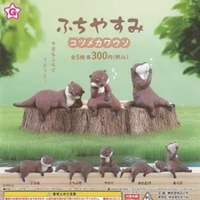 Fuchiyasumi Asian Otter Animal figure / Capsule Toy 5 Type Full Comp Set Gacha