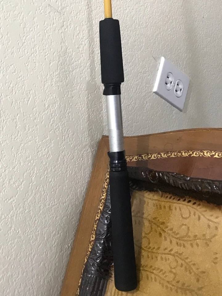 CAÑA DE PESCAR DE FUNDICIÓN ULTRA LIGERA HECHA A MEDIDA FIBRA DE VIDRIO AMARILLO SABRE 4’7” FT 2-8LB Foto 2 de 4