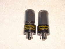 2 x 6V6gt Westinghouse Tubes Smoked Glass Super Strong Matched Pair 3