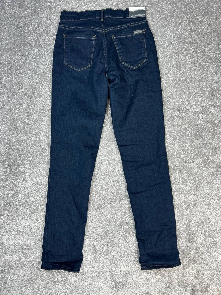 Eddie Bauer StayShape Fleece Lined Jeans Womens 0 Blue Slightly Curvy 27x31 New - Image 2 of 4