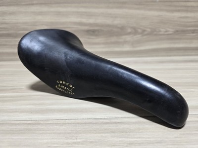Selle San Marco CONCOR Supercorsa Black leather saddle 1970s-80s