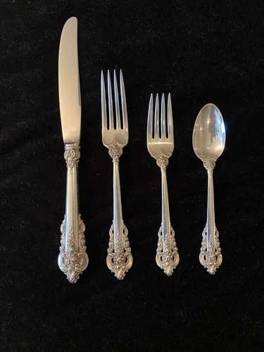Wallace Sterling Silver Grand Grande Baroque - 4 pc Place Setting