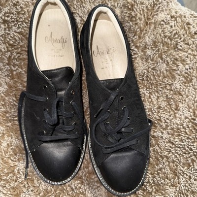Women s Amalfi Italian Made Soft Black Leather Shoes 6.5N
