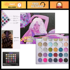 30 Color Electric Disco Glitter Eyeshadow Palette - No Glue, Chunky Fine Glitt