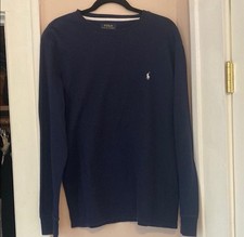 POLO BY RALPH LAUREN MENS NAVY SLEEP SHIRT/ SIZE XL