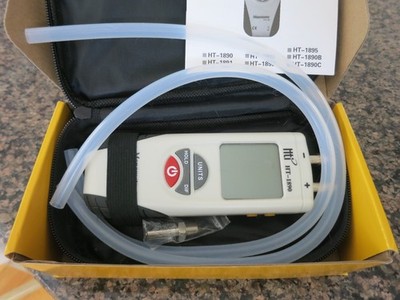 HTi Digital Manometer HT-1890 Air Gas Pressure Gauge 11 Selectable Units Dual Po