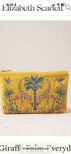 Elizabeth Scarlett Wild Giraffe Velvet Everyday Pouch and coin purse set  NWT