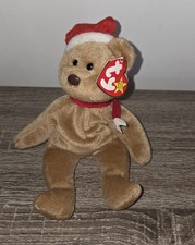 Retired TY Beanie Baby Teddy Christmas Bear 1997 w/Heart Tag and Errors