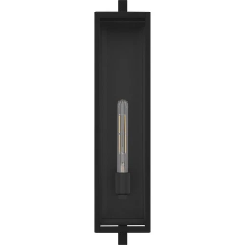 Matte Black  Outdoor Wall Lantern from the Dale Collection - Picture 3 of 5