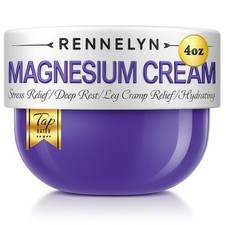Magnesium Cream Leg Cramps: Soothing Lotion with Magnesium Glycinate, Malate,...