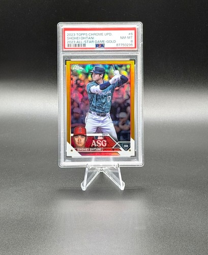 SHOHEI OHTANI 2023 Topps Chrome Update All-Star Game Gold Refractor 07/50 PSA 8